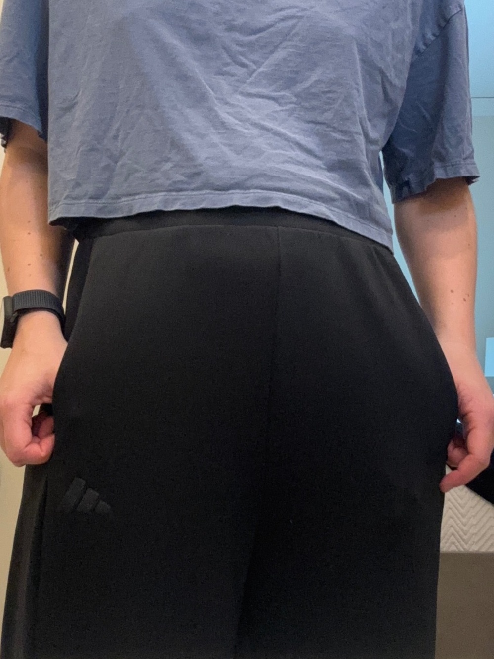 Adidas Wide-Leg Sweatpants (Black)